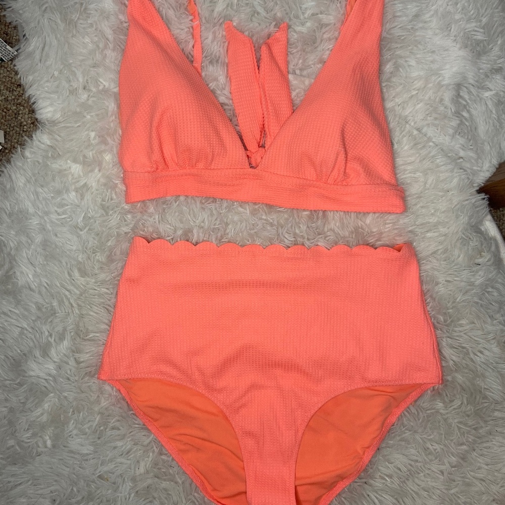 Aerie high waisted two piece swimsuit